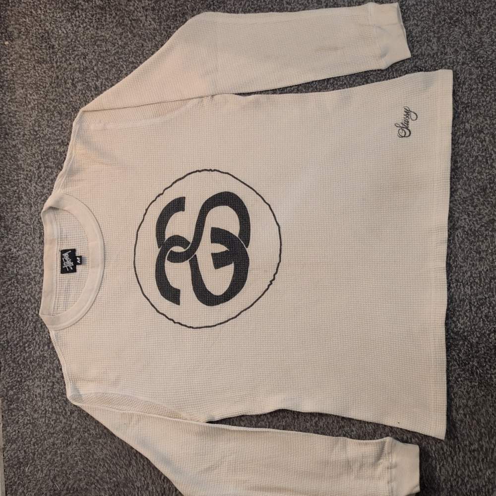 Men's Vintage Stussy Thermal Shirt Size Medium